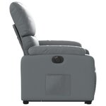 vidaXL Fauteuil inclinable électrique gris similicuir