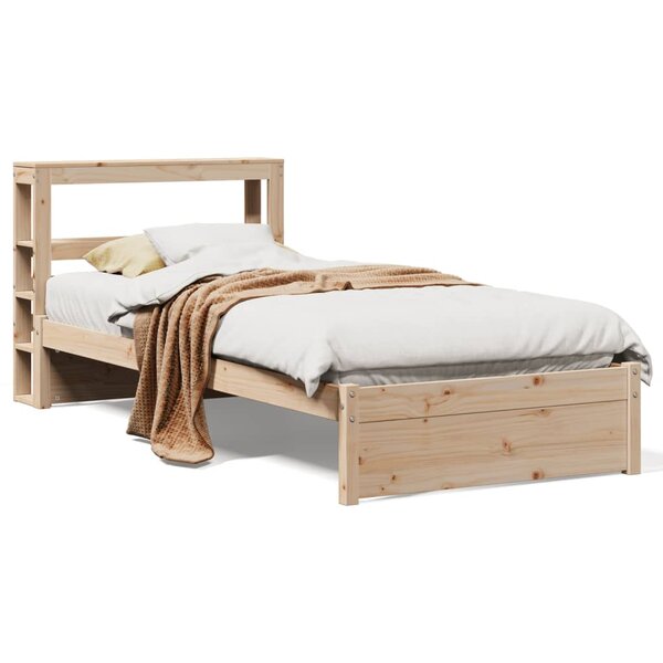 vidaXL Cadre de lit avec tête de lit sans matelas 90x190 cm