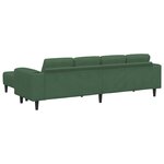 vidaXL Canapé Vert foncé 250 x 188 x 76 cm Tissu en velours côtelé