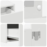 vidaXL Table de Toilette Blanc 83 x 40 x 70 cm Bois d'ingénierie