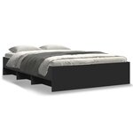 vidaXL Cadre de lit sans matelas noir 120x200 cm