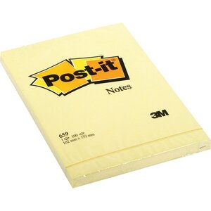 Bloc 100 notes repositionnable 102 x 152mm Jaune POST-IT