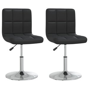 vidaXL Chaises à manger lot de 2 noir similicuir