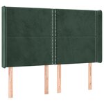 vidaXL Sommier à lattes de lit matelas et LED Vert foncé 140x190 cm