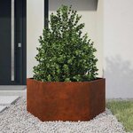 vidaXL Jardinière avec pieds Rouillé 30x30x30 cm Acier corten