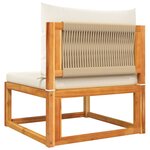 vidaXL Canapé de jardin sans accoudoirs coussins bois massif d'acacia