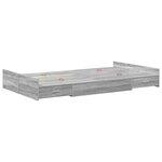 vidaXL Cadre de lit avec rangement Sonoma gris 120 x 200 cm