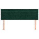 vidaXL Têtes de lit 2 Pièces Vert foncé 72x5x78/88 cm Velours