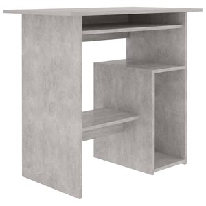 Bureau table poste de travail meuble d'ordinateur informatique étude 80 x 45 x 74 cm bois d’ingénierie gris 02_0023847