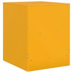 vidaXL Tables de chevet 2 Pièces jaune moutarde 34 5x39x44 cm acier