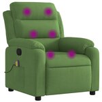 vidaXL Fauteuil de massage inclinable vert clair velours