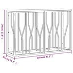 vidaXL Table console argenté acier inoxydable et bois massif d'acacia