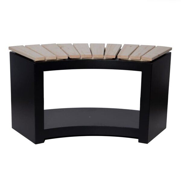 Esschert Design Banc avec rangement à bois courbé