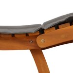 Chaises longues vidaXL avec coussins (2 Pièces) - Gris foncé  en bois d'acacia massif