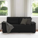 vidaXL Canapé à 2 places noir 140 cm tissu