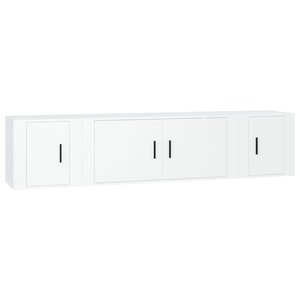 vidaXL Ensemble de meubles TV 3 Pièces Blanc Bois d'ingénierie