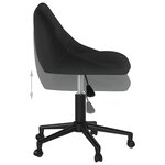 vidaXL Chaises pivotantes à manger lot de 4 noir velours