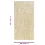 Vidaxl tapis shaggy à poils hauts beige 100x200 cm 50 mm