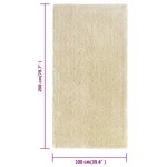 vidaXL Tapis shaggy à poils hauts Beige 100x200 cm 50 mm