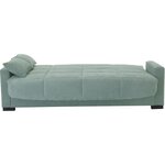 Clic clac 3 places MEGAN 14 - Soro vert amande - Avec accoudoirs - Couchage 130 x 190 cm - 223 x 96 x 103 cm