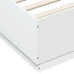 vidaXL Cadre de lit blanc 140x200 cm bois d'ingénierie
