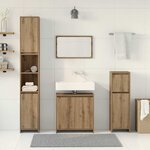 vidaXL Ensemble de meubles salle de bain 4 Pièces bois d'ingénierie