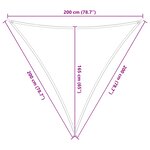 vidaXL Voile d'ombre Bleu et Blanc 2 x 2 x 2 m 100   polyester Oxford