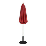 Parasol de terrasse professionnel rouge à poulie de 2 5 m - bolero -  - polyester x2370mm