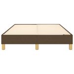 vidaXL Cadre de lit Marron foncé 120x200 cm Tissu