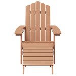 vidaXL Chaises de jardin Adirondack repose-pied et table PEHD Marron