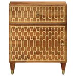 vidaXL Table de chevet 50x33x60 cm bois de manguier massif