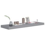 vidaXL Étagères murales flottantes 2 Pièces gris 80x23 5x3 8 cm MDF