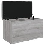 vidaXL Banc de rangement sonoma gris 82x42x45 cm Bois d'ingénierie