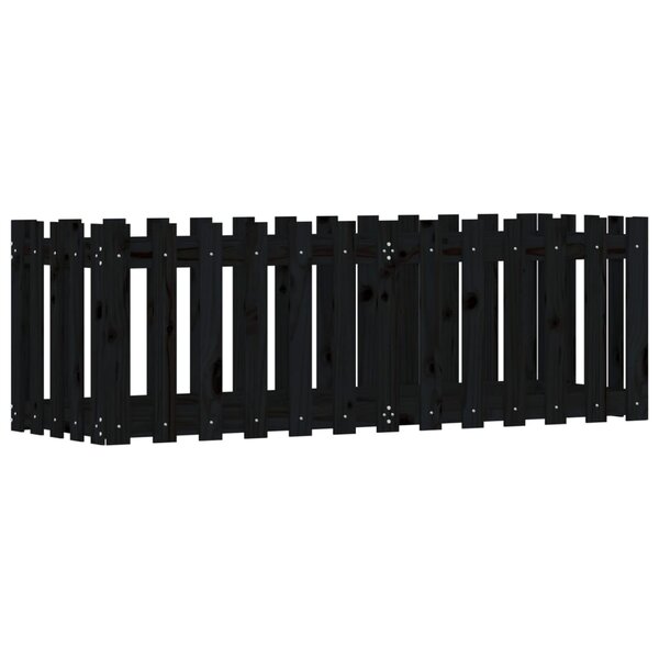 vidaXL Lit surélevé de jardin design de clôture 150x50x50cm pin massif