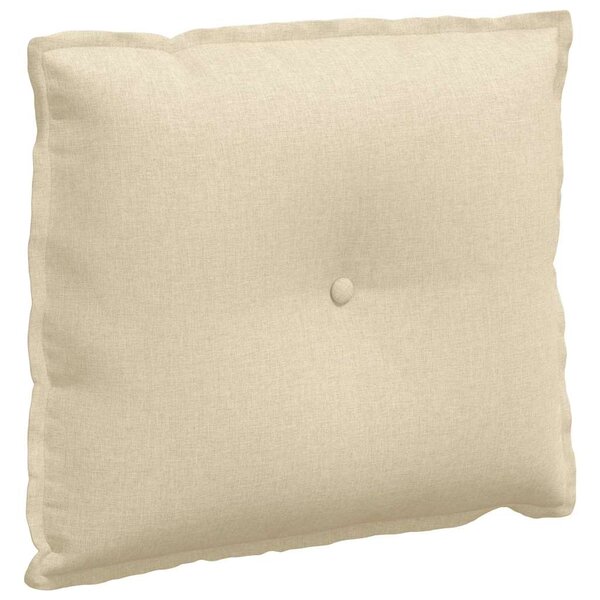 vidaXL Coussin de Dos Crème 60 x 19 x 50 cm tissu