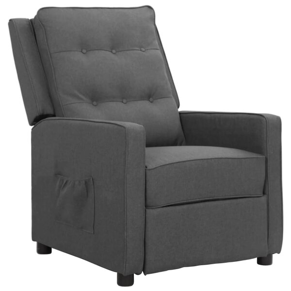 vidaXL Fauteuil inclinable Gris clair Tissu