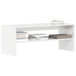 vidaXL Meuble TV Blanc brillant 100 x 40 x 40 cm Aggloméré