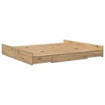 vidaXL Cadre de lit avec rangement chêne artisanal 180 x 200 cm