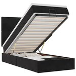 vidaXL Cadre de lit ottoman avec matelas noir 90x200 cm velours