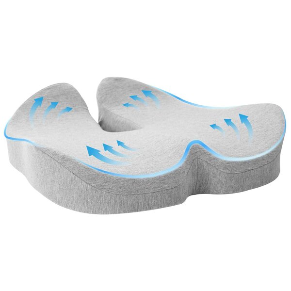 vidaXL Oreiller avec oreiller Gris clair 50 x 43 x 10 cm Coton