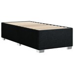 vidaXL Sommier à lattes de lit avec matelas Noir 90x200 cm Tissu