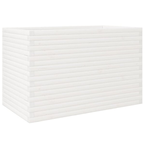 vidaXL Jardinière blanc 110x60x68 5 cm bois de pin massif