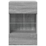 vidaXL Meubles muraux avec lumières LED pour TV 2Pièces sonoma gris 40x30x60 5cm