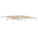 vidaXL Lit bibliothèque sans matelas blanc 180x200 cm bois pin massif