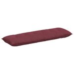 vidaXL Coussin de Dos Bordeaux 160 x 19 x 50 cm tissu