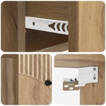 vidaXL Cabinet de chevet mural Chêne artisanal 34 5 x 33 x 20 cm