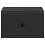 vidaXL Cabinet de chevet mural 2 Pièces Noir 34 5 x 33 x 20 cm