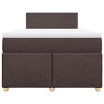 vidaXL Sommier à lattes de lit avec matelas Marron foncé 120x200 cm