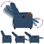 vidaXL Fauteuil inclinable Bleu Tissu