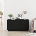 vidaXL Buffet Bois Noir 102x35x55 cm Bois D'ingénierie